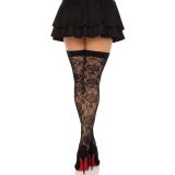 Чулки Leg Avenue Wild rose net thigh highs One Size