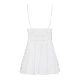 Obsessive 810-BAB-2 babydoll & thong white S/M