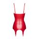 Корсет з підв'язками для панчіх Noir Handmade F368 Bombshell Fierce Corset-belt Red L