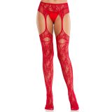 Колготки Leg Avenue Net Stockings with Attached Garter Belt One Size Red Колготки Leg Avenue Net Stockings with Attached Garter Belt One Size Red