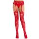 Колготки Leg Avenue Net Stockings with Attached Garter Belt One Size Red Колготки Leg Avenue Net Stockings with Attached Garter Belt One Size Red