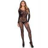 Бодістокінг Leg Avenue Crotchless Fishnet Bodystocking One Size Black