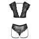 2251280 Cottelli Collection Top And Crotchless Briefs Black