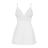 Obsessive 810-BAB-2 babydoll & thong white L/XL