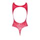 Ажурный бодистокинг с эффектом шнуровки Obsessive B120 teddy red S/M/L, красный