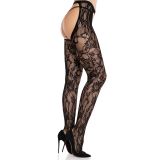 Колготки Leg Avenue Rose Lace Crotchless Tights with Open One Size Black Колготки Leg Avenue Rose Lace Crotchless Tights with Open One Size Black