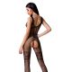 Бодистокинг Passion BS069 black, комбинезон, имитация чулок и боди