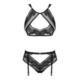 Комплект Obsessive Allastia 2-pcs set black L/XL
