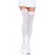 Leg Avenue Nylon Thigh Highs With Bow - чулки с бантиком (белый с голубым)