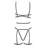 2480522 Cottelli Collection Harness Set - Black {} S-L