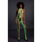 Бодістокінг - Ouch! Bodystocking With Halterneck Green, XS/XL