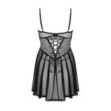 Эротический комплект Obsessive Chemeris babydoll & thong XS/S, пеньюар и стринги