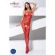 Ажурный бодистокинг с интимными вырезами Passion BS076 red