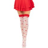 Чулки Leg Avenue Polka Dot Mushroom Thigh Highs One Size