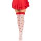 Чулки Leg Avenue Polka Dot Mushroom Thigh Highs One Size