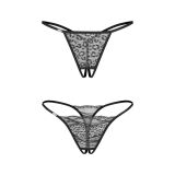 Набір трусиків з доступом Obsessive Bianca 2-pack crotchless thong S/M