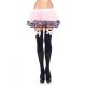 Leg Avenue Nylon Thigh Highs With Bow - чулки с бантиком (белый с голубым)