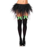 Leg Avenue Nylon Thigh Highs With Bow - чулки с бантиком (белый с голубым)