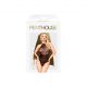 Боди Penthouse Blooming Era S/L Black, имитация гипюрового страплесса, открытые плечи