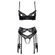 2215314 Cottelli Collection Bra Suspender Set Black