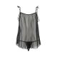 Сорочка прозрачная беби-долл Passion MELANIA CHEMISE XXL/XXXL, black, трусики, на тонких бретелях