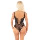 Боди Leg Avenue Rhinestone Net and Lace Bodysuit One Size, Black