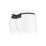 Трусики-стрінги з перлинною ниткою Fashion Secret KATIA Black