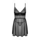 Эротический комплект Obsessive Chemeris babydoll & thong XL/2XL, пеньюар и стринги