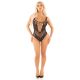 Боди Leg Avenue Rhinestone Net and Lace Bodysuit One Size, Black