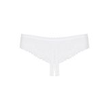 Жіночі стрінги - Obsessive Alabastra Crotchless Thong White S/M