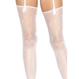 Панчохи Leg Avenue Daisy Dot Fishnet Stockings One Size White Панчохи Leg Avenue Daisy Dot Fishnet Stockings One Size White