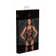 Боди Noir Handmade F242 Tulle body with patterned flock embroidery, M