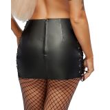 2001080 Zado Leather Skirt Black