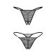 Набір трусиків з доступом Obsessive Bianca 2-pack crotchless thong 2XL/3XL