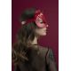 Маска кішечки Feral Feelings - Catwoman Mask, натуральна шкіра, червона
