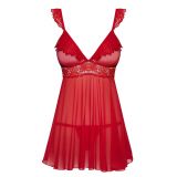 Пеньюар - Obsessive 863-BAB-3 Babydoll & Thong Red S/M