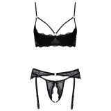 2221349 Cottelli Collection 3-Piece Shelf Bra Set - black