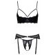 2221349 Cottelli Collection 3-Piece Shelf Bra Set - black