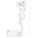 Бодистокинг Passion BS058 white, комбинезон, очень воздушный