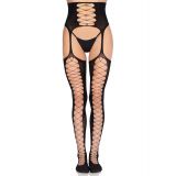 Колготки Leg Avenue Stockings with Attached Garter Belt One Size Black