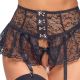 2221560 Abierta Fina Suspender Shelf Bra Set Black