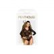 Боди Penthouse High On Love XL Black, глубокий вырез на спине, имитация стреп