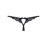 Жіночі стрінги - Obsessive 831-THC-1 Crotchless Thong Black