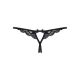 Жіночі стрінги - Obsessive 831-THC-1 Crotchless Thong Black