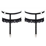2460939 Cottelli Collection Suspender Garters Black