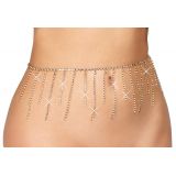 2450437 Cottelli Collection Bikini Chain Rhinestones - Gold {} S-L