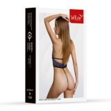 Комплект білизни - Set body and neckband 11030, blue/black 3XL