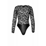 Боди Noir Handmade F296 Psyche, L, кружево, длинный рукав, низ под латекс, с доступом