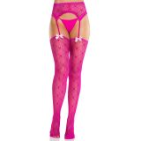 Колготки-панчохи Leg Avenue Heart Garterbelt Stockings One Size Magenta Колготки-панчохи Leg Avenue Heart Garterbelt Stockings One Size Magenta