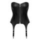 2001063 Zado Leather Suspender Corset Black